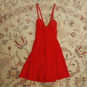 Guess Red Dress with Adjustable Crisscross Straps 100% cotton